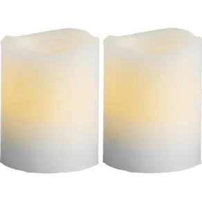 Blockljus STAR T LED May 6cm vit 2/fp
