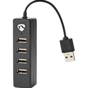 Hub NEDIS USB 4-port svart