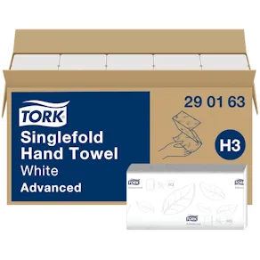 Pappershandduk TORK Singlefold Advanced H3 3750/FP