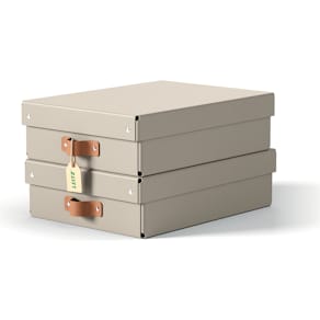 Arkivboks Puro medium lav gråbeige (2)
