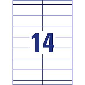 Regalschilder Avery Zweckform C32258-25, 105 x 38 mm, weiß