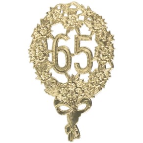Jubiläumszahl DEMMLER, 65, gold