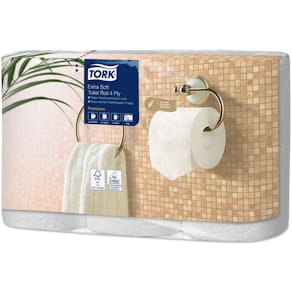 Toilettenpapier Tork Kleinrollen T4, 4-lagig, 42 Rollen, weiß