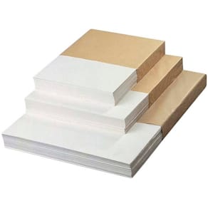 Kraftpapir, 55 g/m2, 450 x 600 mm, hvid Kraftpapir, pakke a 10