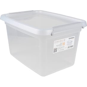 Opbergdoos DONAU Home, 15 liter, transparant