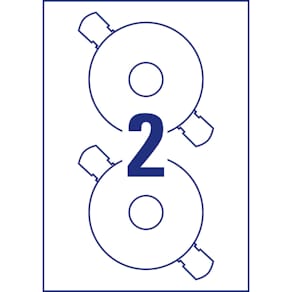 CD/DVD-Etiketten Avery Zweckform ClassicSize, Ø 117 mm, weiß