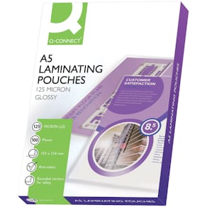 Laminierfolien Q-CONNECT KF04108, A5, 2x125 µm, 100 Stück