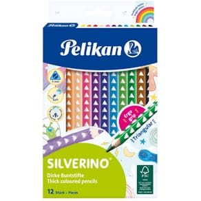 Farbstifte Pelikan Silverino, 12 Stück, dick