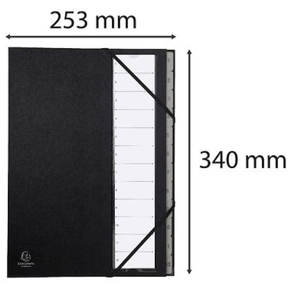 Sorteringsmappe EXACOMPTA 1-12 hard sort