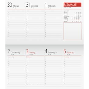 Kalendereinlage RIDO TM 17, Taschenkalender 2027