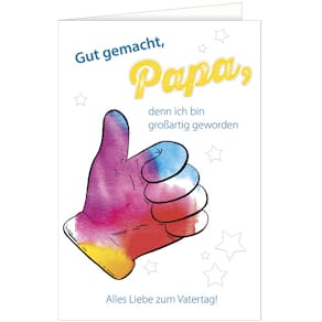 Glückwunschkarte Noname, Vatertagsmotiv, inkl. Umschlag, bunt