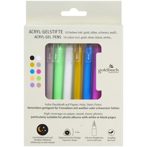 Acrylmarker GOLDBUCH Gelstifte, 6er Etui, farbig sortiert