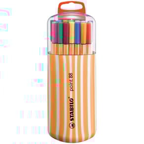 Fineliner STABILO point 88, Zebrui box, etui van 20 stuks