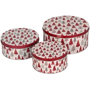 Keksdosen-Set POSIWIO Bäume, rund, 3er-Set