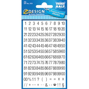 Zahlenetiketten Avery Zweckform Home, 1-100 + Sonderzeichen, 240