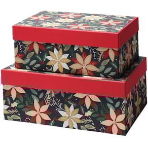 Geschenkkarton Rössler Noel, 2er Set, rechteckig, bunt