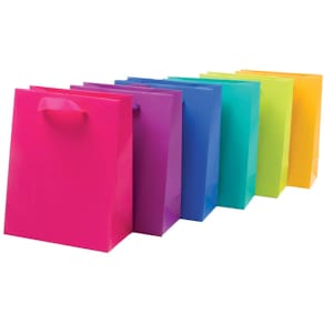 Geschenktragetasche PAPER STYLE uni, sortiert, 17,7x27,7x9,8 cm