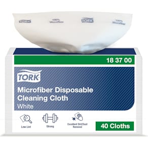 Microfiberduk TORK 29,5x34cm vit 40/fp