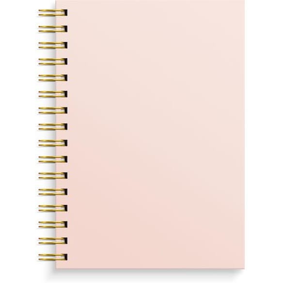 Spiralbok BURDE A5 rosa m/gullspiral