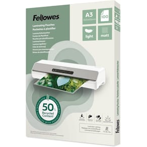 Lamineerhoes Fellowes, 50 % gerecycleerd, mat, A3, pak van 100