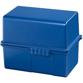 Karteikasten HAN DIN A8 quer, blau, inkl. A-Z Register und 100 K.