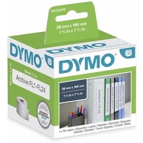 Etiketter DYMO hvid, rulle, 110 stk