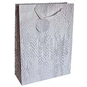 Geschenktragetasche PBS beflockt, weiß, 40x30x12 cm