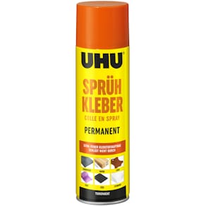 Sprühkleber UHU Transparent+Permanent, 500 ml
