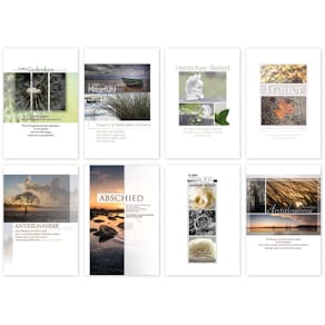 Trauerkarten SKORPION, 8 Motive sortiert