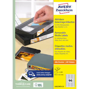 Universaletikett Avery Zweckform, 63,5 x 33,9 mm, rot