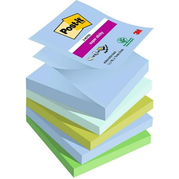 Notatblokk POST-IT SSZN 76x76 Oasis (5)