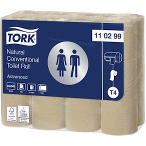 Toiletpapir Tork Advanced T4 2-lags natur, 99 mm x 69,4 m, 24 rl