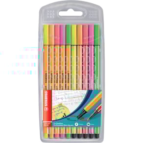 Stiftset STABILO point 88 & Pen 68, neon, Etui, 10 St.