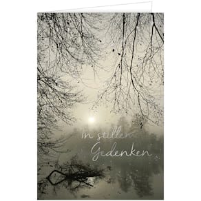 Trauerkarte Noname, geprägt, bunt, inkl. Umschlag