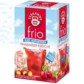 Tee TEEKANNE frio Rhabarber-Kirsche, 18 Beutel
