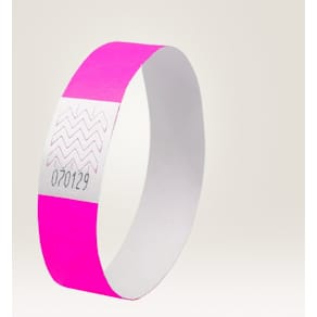 Festivalarmbånd Avery Tyvek pink, nummererede, 500 stk