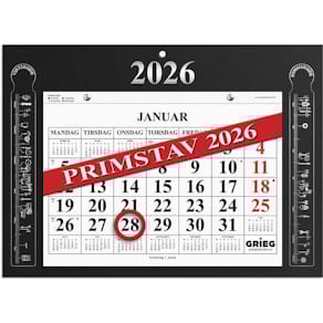 Magnetkalender GRIEG 2026 Primstav sort
