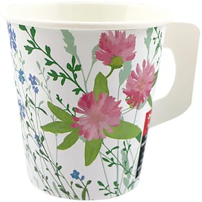 Pappersbägare Flora handtag 17,5cl 80/fp