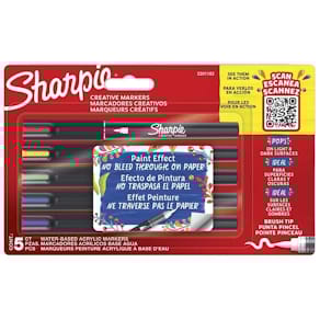 Akrylmarkere Sharpie Creative, penselspids, assorterede, 5 stk