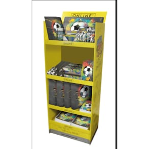 Bodendisplay Online Schoolshop Fußball, sortiert