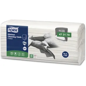 Rengöringsduk TORK W4 Kök vikt vit 75/fp