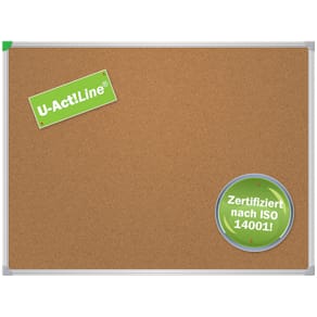 Korktafel FRANKEN U-Act!Line, 180x120 cm, Alurahmen, kork