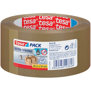 Verpackungsklebeband tesa tesapack Ultra Strong, 50mm x 66m braun