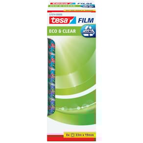 Klebefilm tesa Eco & Clear, 8 Rollen, 19 mm x 33 m, transparent