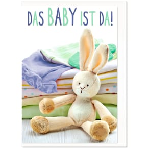 Glückwunschkarte KOMMA³ Freudiges Ereignis, Geburt, sortiert, mit