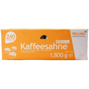 Kaffeesahne Hellma, 10% Fett, VE=240 à 7,5 g