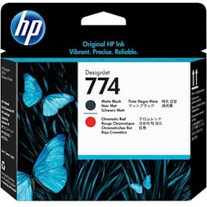 HP 774 Matte Black/Chromatic Red Printhead