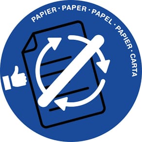 Papierkorb-Deckel CEP, rund, blau, für Modell 133R
