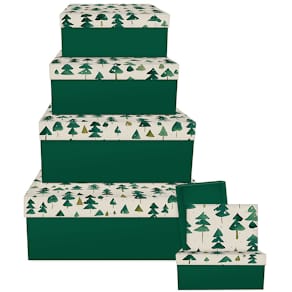 Geschenkkartonsatz Braun + Company Winter Forest, grün