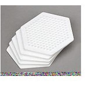 Nabbipärlplatta Sexhörning, 9cm, 5st